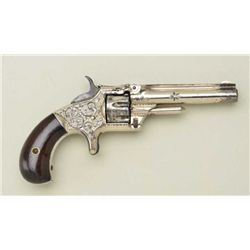 Smith & Wesson First Model, Third Issue  tip-up spur trigger revolver, .22 cal.,  3-1/4” barrel, nic