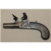 Image 2 : Center hammer Flintlock pistol of muff or  pocket size signed “Harcourt, Norwich”.  The  metal surfa
