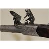 Image 4 : Center hammer Flintlock pistol of muff or  pocket size signed “Harcourt, Norwich”.  The  metal surfa