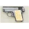Image 2 : Colt Model 1908 Pocket semi-auto pistol, .25  cal., 2” barrel, blue finish, custom old  raised carve