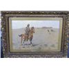 Image 2 : Print on board by Petersen Publishing showing  Cowboy on horseback eyeing Indian lady  entitled “Ant
