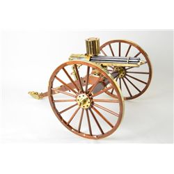 1/2 scale miniature Gatling gun by Carl Furr  serial numbered 27 with canister feed and  field carri