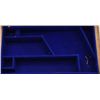 Image 3 : Antique gun box with partition lining for  early cartridge revolver – English style,  blue Very good