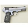 Image 3 : Colt Model 1903 Hammerless Pocket semi-auto  pistol, .32 cal., 3-3/4” barrel, blue finish,  checkere