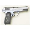 Image 4 : Colt Model 1903 Hammerless Pocket semi-auto  pistol, .32 cal., 3-3/4” barrel, blue finish,  checkere