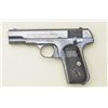 Image 6 : Colt Model 1903 Hammerless Pocket semi-auto  pistol, .32 cal., 3-3/4” barrel, blue finish,  checkere