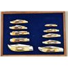 Image 1 : A collectors set of case knives with yellow  stag grips (10) matching stainless bladed and  factory 