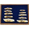 Image 2 : A collectors set of case knives with yellow  stag grips (10) matching stainless bladed and  factory 