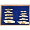 Image 5 : A collectors set of case knives with yellow  stag grips (10) matching stainless bladed and  factory 