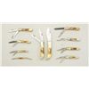 Image 8 : A collectors set of case knives with yellow  stag grips (10) matching stainless bladed and  factory 