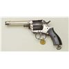 Image 1 : Large frame DA revolver marked “FRONTIER  ARMY” on the top strap, .44 cal., 5-1/8”  barrel, nickel f