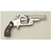 Image 4 : Smith & Wesson Baby Russian spur trigger  revolver, .38 cal., 3-1/4” barrel, nickel  finish, carved 