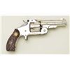 Image 5 : Smith & Wesson Baby Russian spur trigger  revolver, .38 cal., 3-1/4” barrel, nickel  finish, carved 