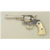 Image 3 : Colt Official Police double action 38 caliber  revolver 4” barrel, factory nickel plated,  medallion