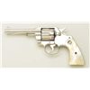 Image 4 : Colt Official Police double action 38 caliber  revolver 4” barrel, factory nickel plated,  medallion