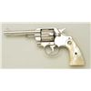 Image 5 : Colt Official Police double action 38 caliber  revolver 4” barrel, factory nickel plated,  medallion