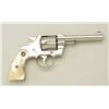 Image 6 : Colt Official Police double action 38 caliber  revolver 4” barrel, factory nickel plated,  medallion