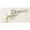 Image 7 : Colt Official Police double action 38 caliber  revolver 4” barrel, factory nickel plated,  medallion