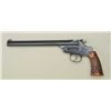 Image 4 : Smith & Wesson 3rd Model single shot 22  Target pistol with 10” barrel, blued finish,  checkered woo