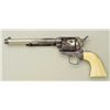 Colt SAA revolver, .44/40 cal., 7-1/2”  barrel, nickel finish, ivory grips, #82483.  This gun is in 