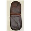 Image 11 : Pair of original tooled leather saddlebags  with concealed holster for a percussion  revolver the si