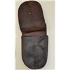 Image 13 : Pair of original tooled leather saddlebags  with concealed holster for a percussion  revolver the si