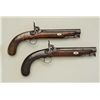 Image 2 : Pair of percussion belt pistols by E & H Bond  of London showing back action locks, swivel  ramrods 