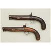 Image 3 : Pair of percussion belt pistols by E & H Bond  of London showing back action locks, swivel  ramrods 