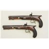 Image 10 : Pair of English saw handle back-action  percussion pistols signed “Moore London” the  pair measure a