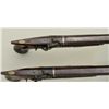 Image 14 : Pair of English saw handle back-action  percussion pistols signed “Moore London” the  pair measure a