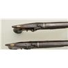 Image 15 : Pair of English saw handle back-action  percussion pistols signed “Moore London” the  pair measure a