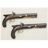 Image 3 : Pair of English saw handle back-action  percussion pistols signed “Moore London” the  pair measure a