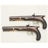 Image 5 : Pair of English saw handle back-action  percussion pistols signed “Moore London” the  pair measure a