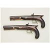 Image 6 : Pair of English saw handle back-action  percussion pistols signed “Moore London” the  pair measure a