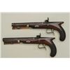 Image 8 : Pair of English saw handle back-action  percussion pistols signed “Moore London” the  pair measure a