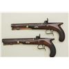 Image 9 : Pair of English saw handle back-action  percussion pistols signed “Moore London” the  pair measure a