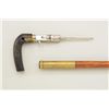 Image 3 : 19th century European Cane gun with 5.5mm rim  fire double action, 6 shot revolver mounted  with bay