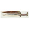 Image 5 : Confederate Potts type Bowie knife/bayonet in  exceptional condition with periods scabbard.   The bl