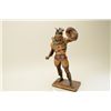 Image 3 : Art metal statue of ancient warrior in armor  measures approx. 20” in ht. including base.  Nicely pa