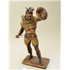 Image 4 : Art metal statue of ancient warrior in armor  measures approx. 20” in ht. including base.  Nicely pa
