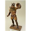 Image 5 : Art metal statue of ancient warrior in armor  measures approx. 20” in ht. including base.  Nicely pa