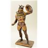 Image 6 : Art metal statue of ancient warrior in armor  measures approx. 20” in ht. including base.  Nicely pa