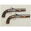 Pair of English large bore officers or sea  Captains’ percussion pistols signed “F Barnes  London”  
