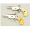 Image 10 : Pair of Colt 3rd Model Derringers in 41 cal  rim fire, nickel plated ivory grips with  original to t