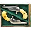 Image 15 : Pair of Colt 3rd Model Derringers in 41 cal  rim fire, nickel plated ivory grips with  original to t
