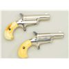 Image 7 : Pair of Colt 3rd Model Derringers in 41 cal  rim fire, nickel plated ivory grips with  original to t
