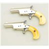 Image 9 : Pair of Colt 3rd Model Derringers in 41 cal  rim fire, nickel plated ivory grips with  original to t