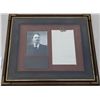 Image 1 : Professionally framed and matted display  including an original page 3 of a Court  document transfer