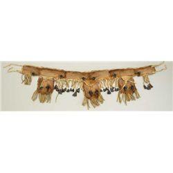 Indian fringed and brain tanned toe bag with  hoofs decorations circa 1900 or earlier  recently disc