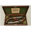 Image 1 : Pair of flintlock dueling pistols by Joseph  Manton in their original case with  accessories remaini